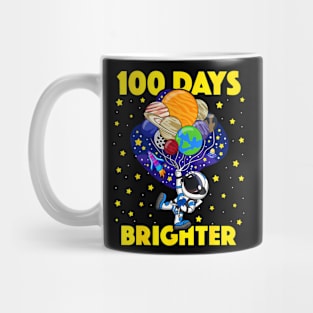 100 Days Brighter 100th Day of School Astronaut Space Mug